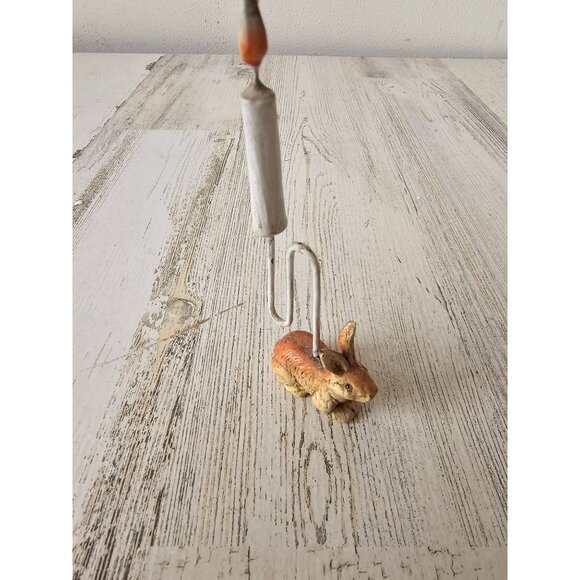 Vintage Easter bunny candle unique shabby chic spring decor unusual - Picture 3 of 8